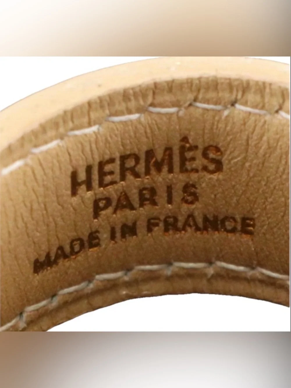 Hermès Nomade Glove Clip in Neutral Leather